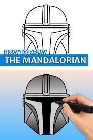 How To Draw The Mandalorian Star Wars Stencil Star Wars Drawings Star Wars Art Drawings