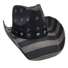 Men Straw Classic American Flag Cowboy Hat Wide Brim Usa Cowgirl Summer Cap Cowboy Hats Summer Cap American Flag Hat