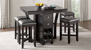 Picture Of Ellwood Black 5 Pc Bar Height Dining Set From Furniture Black Dining Room Sets Dining Room Sets Pub Table Sets