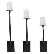 Maybe you would like to learn more about one of these? Set Of 3 Modern Metal Wall Sconce Pillar Candle Holders Black Olivia May Target