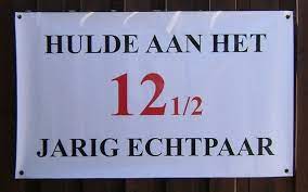 Banner 12 1 2 Jarig Huwelijk Abraham Of Sarah Huren Candlebagplaza Lampionnen En Candlebags