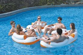 Fauteil Gonflable De Piscine Pour 2 Personnes Avec Porte Gobelet Pearl Fr Piscine Gonflable Gonflable Piscine