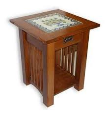 Custom Made Mission Style Tile Top End Table Mission Style End Tables Woodworking End Table End Table Plans