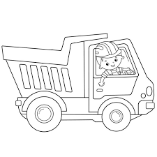 This pickup truck is named after the ram hood ornament that appeared on dodge vehicles in 1930s. Coloring Page Outline Of Cartoon Lorry Or Dump Truck Construction Canvas Prints For The Wall Canvas Prints Men At Work Work Professional Myloview Com