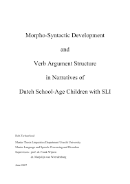 pdf morpho syntactic development and verb argument