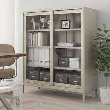 Tjena Magazine File White Ikea In 2020 Glass Cabinet Doors Sliding Glass Door Storage Boxes With Lids