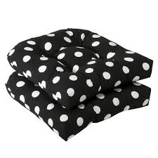 Black And White Polka Dot Outdoor Cushions Pillow Perfect Indoor Outdoor Black White Polka Dot Wicker Seat Cushions 2 Pack Pillow Perf Wicker Chair Cushions Outdoor Chair Cushions Outdoor Wicker Chairs