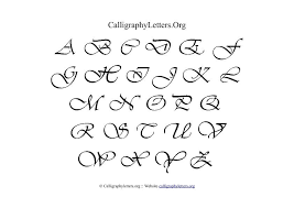 Calligraphy Letter Chart Theme 2 Calligraphy Letters