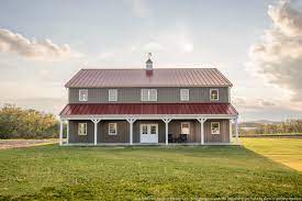 In 1963, the small chain was purchased by richard o. Two Story Pole Barn With Colonial Red Abseam Roof And Charcaol Abm Panel Sides Landhausstil Hauser Philadelphia Von A B Martin Roofing Supply