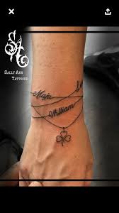 Pin By Manon St Pierre On Tatoo Tattoos For Daughters Wrist Tattoos For Guys Braclet Tattoo