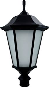 Dabmar Gm225 Led30 B Frost Large Post Top Black Led Outdoor Lamp Post Light Fixture Top Dab Gm225 Led30 B Frost