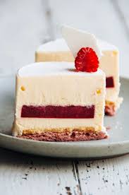 Raspberry And Vanilla Bean Mousse Cake Vanilla Bean Mousse Fancy Desserts Mousse Cake