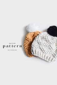 Knitting Pattern Quick Knit Beanie Easy Beanie Textured Etsy Bulky Hat Knitting Pattern Knitting Patterns Beanie Pattern