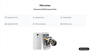Micromax A110Q Canvas 2 Plus Full ...
