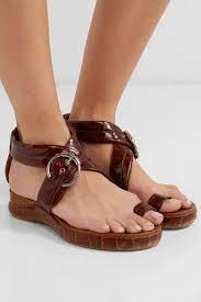 chloe wave croc effect leather platform sandals net a porter com leather platform sandals platform sandals sandals heels