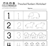 Free Printable Preschool Numbers Worksheet