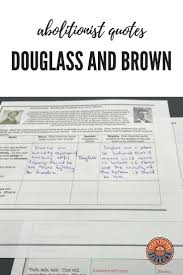 Quotes Comparing The Two Popular Members Of The Abolition Movement American History Classroom Middle School History Teaching History