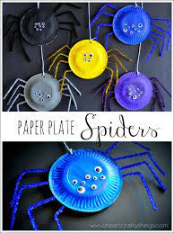 Paper Plate Spiders Halloween Crafts For Kids Halloween Preschool Halloween Arts And Crafts