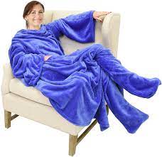 Everyone loves the original snuggie, the blanket with sleeves. Amazon Com Catalonia Wearable Fleece Blanket With Sleeves Foot Pockets For Adult Women Men Micro Plush Wrap Sleeved Throw Blanket Robe Large 75 X 53 Home Kitchen