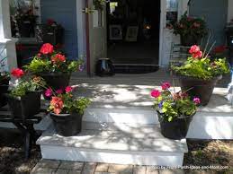 Porch Steps Designs And More Porch Flowers Porch Steps Front Porch Plants