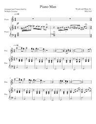 Piano Man Piano Sheet Music For Piano Download Free In Pdf