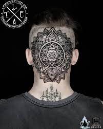 Back Section And 1st Day To This Full Side And Back Of Head Mandala Piece Insta Leigh Tattoos Fb Leighstca For All Boo Best Neck Tattoos Neck Tattoo Tattoos