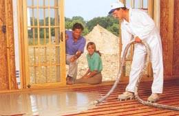 Underfloor radiant heaters use electric resistance cables to produce heat. Water Source Geothermal Loop Systems