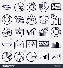 Pie Icons Set Set 25 Pie Stock Vector Royalty Free