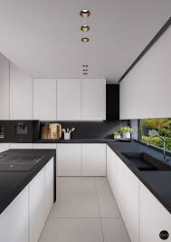 Modern farmhouse style isn't just about using plenty of white. Three Black And White Interiors That Ooze Class Modern Kitchen Design White Kitchen Decor Kitchen Room Design