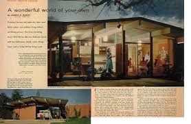 1950s Color Eichler In Family Circle Mid Century Modern House Eichler Homes Mid Century Exterior