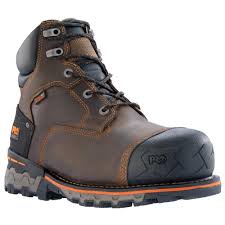 Timberland Pro Men S Boondock Waterproof 6 Work Boots Composite Toe Brown Size 11 W Tb092615214 110w The Home Depot