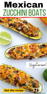 Mexican Zucchini Boats Vegetarian Vegetarian Recipes Vegetarian Appetizers Vegetable Recipes