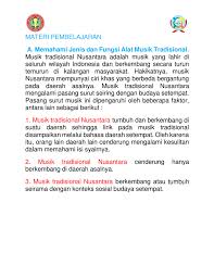 Berikut adalah ciri khas dari seni musik tradisional : Musik Daerah Fery Joss Neat