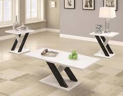 Enjoy free shipping on most stuff, even big stuff. Contemporary Black White 3 Pc Table Set Coaster 701011 Coffee Table End Table Set 3 Piece Coffee Table Set Coffee Table Setting