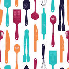 All cooking utensils clip art are png format and transparent background. Seamless Background With A Pattern Of Silhouette Cutlery Vertical Royalty Free Cliparts Vectors And Stock Illustration Image 58550682