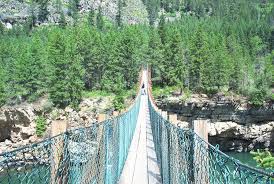 Kootenai falls on the kootenai river, adjacent to u.s. Libby Mt Kootenai Falls The Swinging Bridge Photo Picture Image Montana At City Data Com