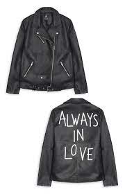 Primark Black Print Biker Jacket Black Print Biker Jacket Jackets