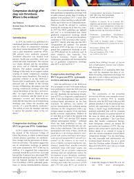 Pdf Compression Stockings After Deep Vein Thrombosis Where Is The Evidence