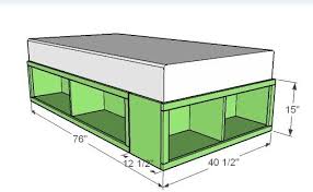 The three drawers positioned underneath the bed provide plenty. Twin Storage Captains Bed Ana White