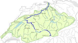 It originates from the oberaar glacier in the eastern bernese alps, flows through lakes brienz and thun, passes by the federal capital of bern. File Aare Svg Wikimedia Commons