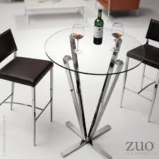 Zuo Modern Mimosa Bar Table Chrome Modern Pub Table Bar Table Pub Table And Chairs