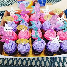 These party ideas include cupcakes as the main dessert. Mermaid Party Decoration Favor Supplies Glitter Mermaid Theme Cupcake Topper For Birthday Party Baby Shower Under The Sea Party Buy At The Price Of 1 17 In Aliexpress Com Imall Com