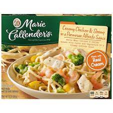 My microwave is 1,000 watts. Marie Callenders Frozen Dinner Creamy Chicken Shrimp In A Parmesan Alfredo Sauce 13 Ounce Walmart Com Walmart Com