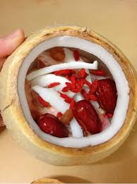 Sup yaksik ayam jujube makan kurma, kurma, sup, buah kering png. Sup Ayam Mentah Kelapa Makanan Cina