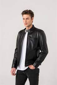 Christian Men Sports Black Leather Jacket Black Noble Luxury Shearling Leather Jacket Leather Jacket Black Black Leather Jacket