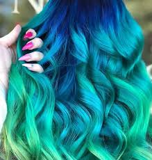 Would just an ash color still leave me with orange? 23 Modern Blue And Green Hair Color Ideas For 2020