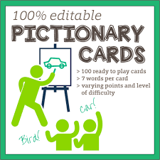 Choose from a curated selection of non copyrighted photos. Pictionary Word Cards 100 Editable