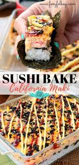 Easy Sushi Bake Recipe Foxy Folksy Recipe In 2021 Sushi Bake Recipes Easy Sushi