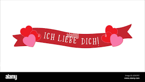 Hand Sketched Ich Liebe Dich German Quote With Ribbon Meaning I Love You Romantic Lettering Stock Vector Image Art Alamy