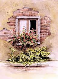 24 1 window house building. Window Flowers By Sam Sidders Window Painting Window Art Painting